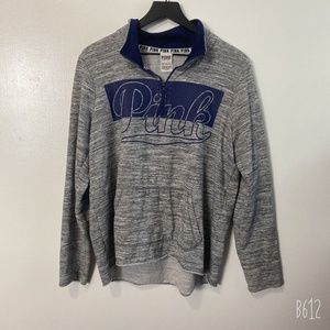 Victoria’s Secret PINK Fleece Quarter Zip Pullover Sweater